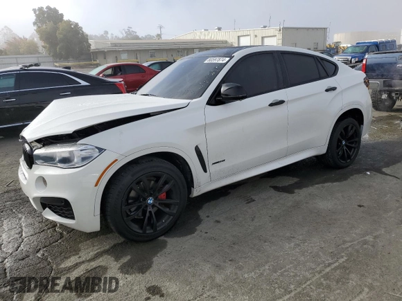 2015 BMW X6 sDrive35i with VIN 5UXKU0C58F0F92066, listed as a Copart auction lot 80597874 with 117,476 mi miles and Salvage Title. Bid and sale history available at carsss.com. Image 1.
