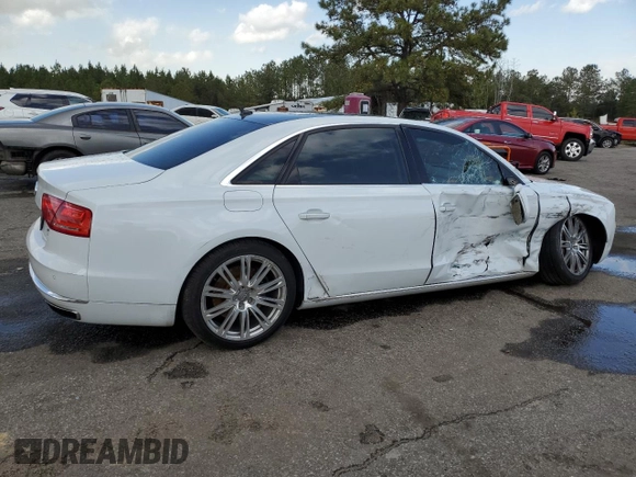 2013 Audi A8 L 4.0L with VIN WAUR2AFD2DN012478, listed as a Copart auction lot 49733565 with 115,323 mi miles and Salvage Title. Bid and sale history available at carsss.com. Image 3.