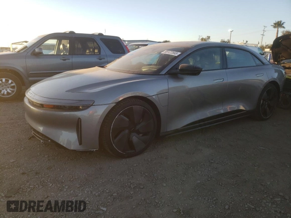 2024 Lucid Air Touring z VIN 50EA1TEA1RA004646, wystawiony jako Copart lot #88122555 z przebiegiem Nie podano mil oraz Szkody całkowita. Historia ofert i sprzedaży dostępna na DreamBid. Obrazek 1.