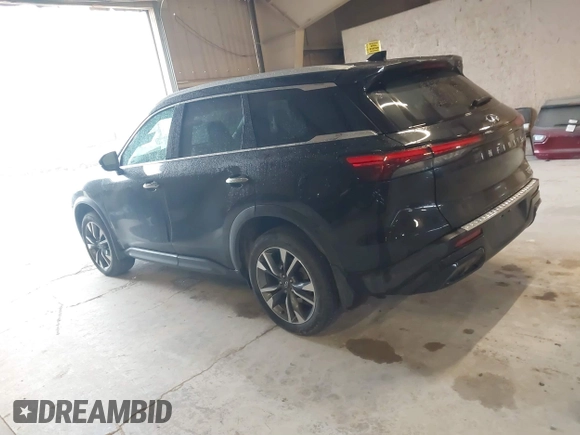 2023 Infiniti QX60 Luxe with VIN 5N1DL1FR9PC353992, listed as a IAAI auction lot 41545383 with 34,835 mi miles and . Bid and sale history available at DreamBid. Image 3.
