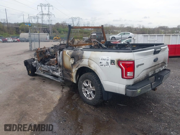 2015 Ford F-150 XLT with VIN 1FTFX1EF8FFA17031, listed as a IAAI auction lot 41965449 with 1 mi miles. Bid and sale history available at carsss.com. Image 3.