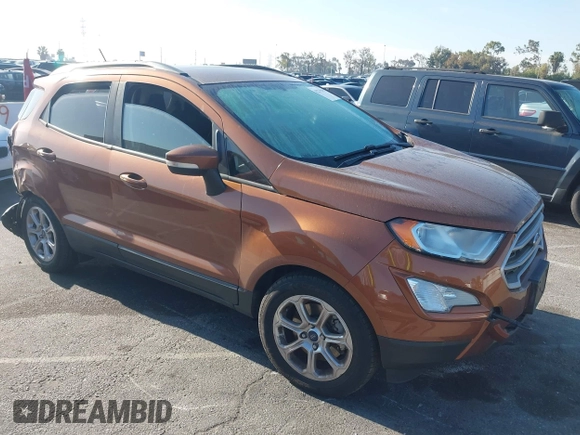 2018 Ford EcoSport SE z VIN MAJ3P1TE5JC179602, wystawiony jako IAAI lot #42235541 z przebiegiem 55 477 mil mil oraz . Historia ofert i sprzedaży dostępna na DreamBid. Obrazek 1.