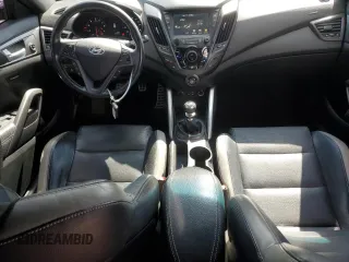 2016 Hyundai Veloster Turbo with VIN KMHTC6AE5GU252388, listed as a Copart auction lot 48964145 with 137,421 mi miles and Salvage Title. Bid and sale history available at carsss.com. Image 8.