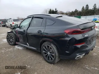 2025 BMW X6 xDrive40i with VIN 5UX33EX09S9X97725, listed as a Copart auction lot 41821165 with 0 mi miles and Salvage Title. Bid and sale history available at carsss.com. Image 2.