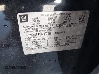 2017 GMC Acadia SLE z VIN 1GKKNLLS5HZ197929, wystawiony jako IAAI lot #41486418 z przebiegiem 132 536 mil mil oraz . Historia ofert i sprzedaży dostępna na DreamBid. Obrazek 9.