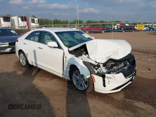2024 Cadillac CT4 Luxury with VIN 1G6DA5RK2R0127414, listed as a IAAI auction lot 41189546 with 6,383 mi miles. Bid and sale history available at carsss.com. Image 1.