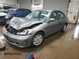 2005 Honda Civic LX with VIN 2HGES16585H511369, listed as a Copart auction lot 50573995 with 134,894 mi miles and Salvage Title. Bid and sale history available at carsss.com. Image 1.
