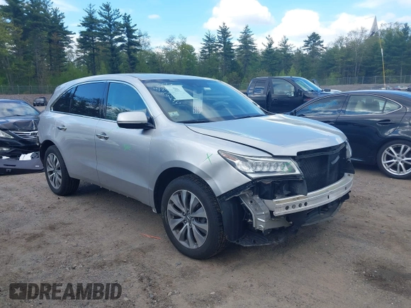 2015 Acura MDX Technology with VIN 5FRYD4H4XFB020741, listed as a IAAI auction lot 42265384 with 104,656 mi miles and . Bid and sale history available at DreamBid. Image 1.