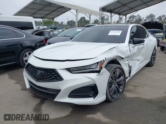 2022 Acura TLX w/A-Spec Package with VIN 19UUB5F59NA001954, listed as a IAAI auction lot 42368946 with 25,685 mi miles and . Bid and sale history available at DreamBid. Image 17.
