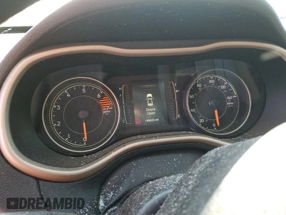 2017 Jeep Cherokee Sport with VIN 1C4PJMAB1HW563201, listed as a Copart auction lot 59742435 with 149,423 mi miles and Salvage title. Bid and sale history available at DreamBid. Image 9.