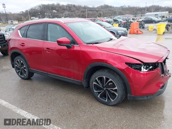 2023 Mazda CX-5 S Premium with VIN JM3KFBDM1P0258786, listed as a IAAI auction lot 41416947 with 28,157 mi miles and . Bid and sale history available at DreamBid. Image 1.