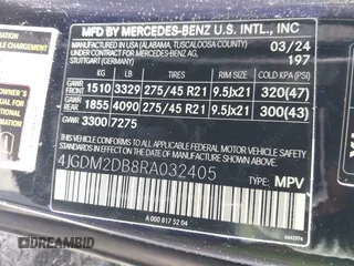 2024 Mercedes-Benz EQS 450+ z VIN 4JGDM2DB8RA032405, wystawiony jako IAAI lot #42034859 z przebiegiem 15 769 mil mil oraz . Historia ofert i sprzedaży dostępna na DreamBid. Obrazek 9.