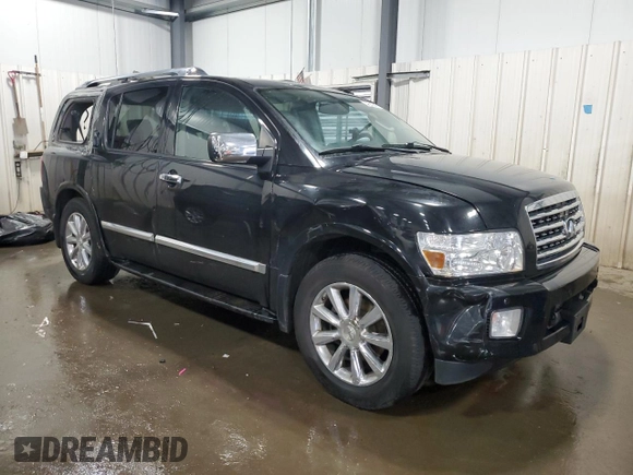 2010 Infiniti QX56 with VIN 5N3ZA0NE4AN903946, listed as a Copart auction lot 60535685 with 204,634 mi miles and Salvage title. Bid and sale history available at DreamBid. Image 4.