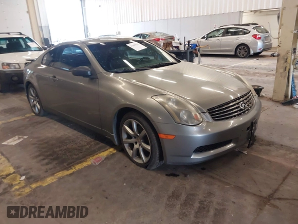 2004 Infiniti G35 Coupe w/Leather with VIN JNKCV54E44M827059, listed as a IAAI auction lot 41840598 with 213,055 mi miles. Bid and sale history available at carsss.com. Image 1.