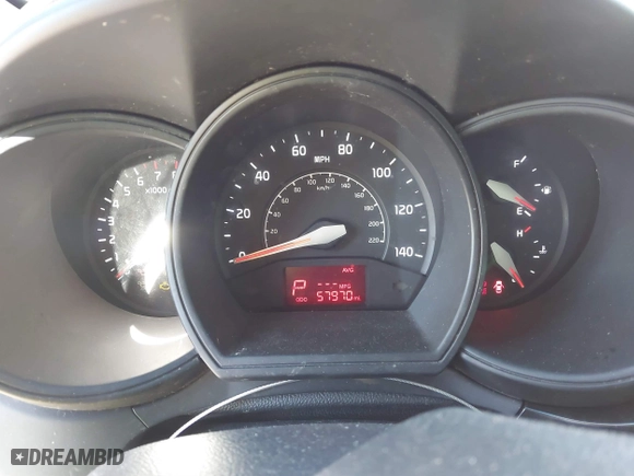 2016 Kia Rio EX with VIN KNADN4A31G6633713, listed as a IAAI auction lot 41822198 with 57,970 mi miles. Bid and sale history available at carsss.com. Image 7.