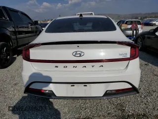 2021 Hyundai Sonata Hybrid Blue with VIN KMHL24JJ8MA035371, listed as a Copart auction lot 67689393 with 61,447 mi miles. Bid and sale history available at carsss.com. Image 6.