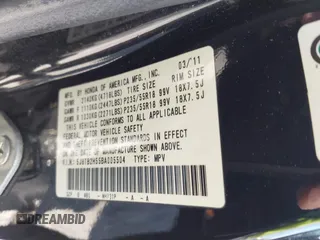 2011 Acura RDX Technology with VIN 5J8TB2H55BA005504, listed as a IAAI auction lot 42088987 with 187,327 mi miles and . Bid and sale history available at DreamBid. Image 9.