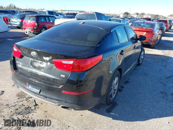 2015 Kia Optima LX with VIN 5XXGM4A75FG350916, listed as a IAAI auction lot 41279240 with 1 mi miles. Bid and sale history available at carsss.com. Image 4.