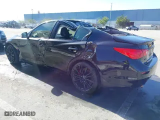 2016 Infiniti Q50 3.0t Red Sport 400 with VIN JN1FV7AR4GM450984, listed as a IAAI auction lot 41548508 with 1 mi miles. Bid and sale history available at carsss.com. Image 3.