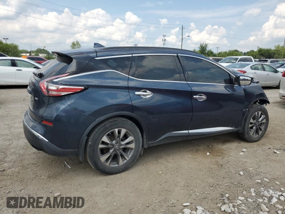2017 Nissan Murano SV with VIN 5N1AZ2MG9HN115283, listed as a Copart auction lot 63035814 with 129,018 mi miles and Salvage Title. Bid and sale history available at carsss.com. Image 3.