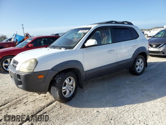 2007 Hyundai Tucson SE with VIN KM8JN12D47U641209, listed as a Copart auction lot 77636264 with Not Provided miles and Salvage Title. Bid and sale history available at carsss.com. Image 1.