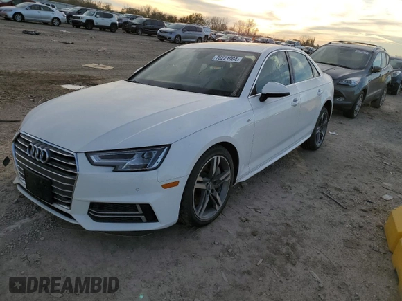 2017 Audi A4 Premium Plus with VIN WAULNAF49HN044735, listed as a Copart auction lot 78221004 with 82,535 mi miles and Salvage Title. Bid and sale history available at carsss.com. Image 1.