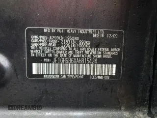 2010 Subaru Impreza i Premium with VIN JF1GH6B6XAH815424, listed as a Copart auction lot 58121705 with 226,444 mi miles and Clean title. Bid and sale history available at DreamBid. Image 12.