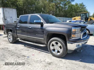2014 Chevrolet Silverado 1500 LTZ with VIN 3GCUKSEC5EG211708, listed as a Copart auction lot 46094635 with 112,980 mi miles and Salvage Title. Bid and sale history available at DreamBid. Image 4.