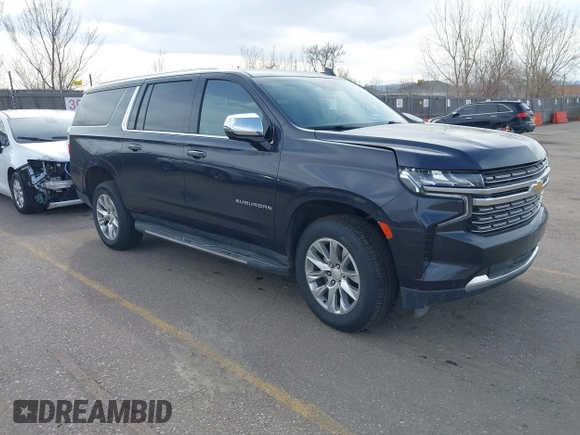 2022 Chevrolet Suburban Premier with VIN 1GNSKFKD5NR293216, listed as a IAAI auction lot 41778432 with 76,471 mi miles. Bid and sale history available at carsss.com. Image 1.