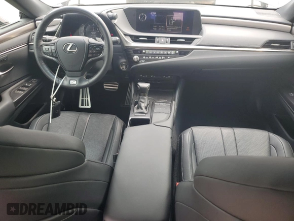 2021 Lexus ES 350 F Sport with VIN 58AGZ1B17MU097619, listed as a Copart auction lot 53339995 with 24,989 mi miles and Salvage title. Bid and sale history available at DreamBid. Image 8.