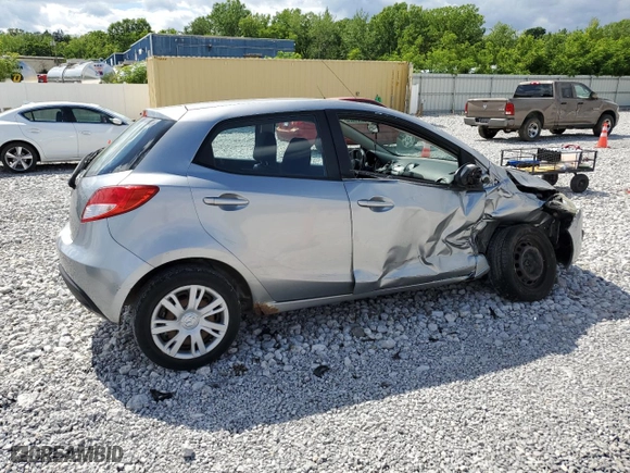 2012 Mazda Mazda2 Sport with VIN JM1DE1KY5C0148273, listed as a Copart auction lot 47045815 with 104,814 mi miles and Salvage Title. Bid and sale history available at carsss.com. Image 3.