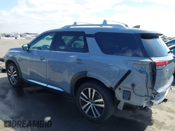 2023 Nissan Pathfinder Platinum with VIN 5N1DR3DH9PC248888, listed as a IAAI auction lot 41974684 with 52,609 mi miles and . Bid and sale history available at DreamBid. Image 15.
