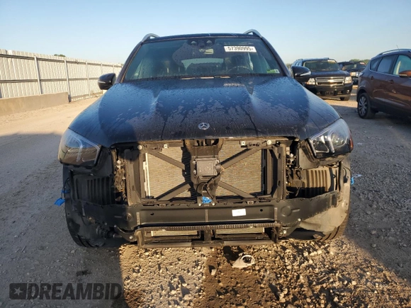 2022 Mercedes-Benz GLE 350 with VIN 4JGFB4KB0NA709549, listed as a Copart auction lot 57390995 with 24,344 mi miles and Salvage title. Bid and sale history available at DreamBid. Image 5.