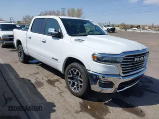 2025 Ram 1500 Laramie with VIN 1C6SRFJP7SN567428, listed as a IAAI auction lot 41976234 with 23,463 mi miles and . Bid and sale history available at DreamBid. Image 1.