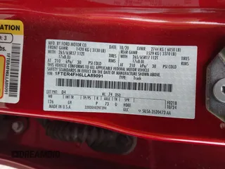 2020 Ford Ranger XL с VIN 1FTER4FH6LLA89091, выставлен на аукционе IAAI как лот 42574194 с пробегом 71 280 миль миль и . История ставок и продаж доступна на DreamBid. Изображение 9.