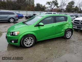 2014 Chevrolet Sonic LT with VIN 1G1JC6SH9E4219906, listed as a Copart auction lot 44125705 with 91,121 mi miles and Salvage Title. Bid and sale history available at carsss.com. Image 1.