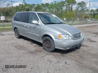 2003 Kia Sedona LX with VIN KNDUP131236417368, listed as a IAAI auction lot 41863624 with 142,896 mi miles. Bid and sale history available at carsss.com. Image 1.