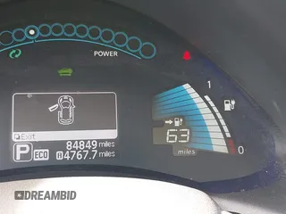 2015 Nissan LEAF SV with VIN 1N4AZ0CP1FC329225, listed as a IAAI auction lot 41403177 with 84,849 mi miles. Bid and sale history available at carsss.com. Image 13.