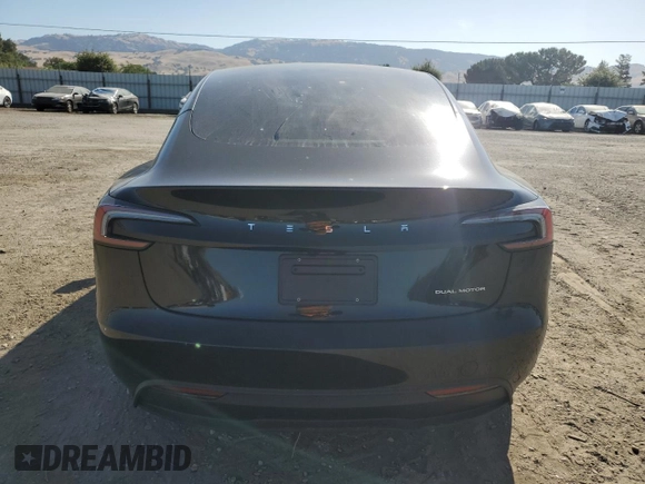 2025 Tesla Model 3 Long Range с VIN 5YJ3E1EB5SF941172, выставлен на аукционе Copart как лот 58968915 с пробегом 2 591 миль миль и Списание • Salvage title. История ставок и продаж доступна на DreamBid. Изображение 6.