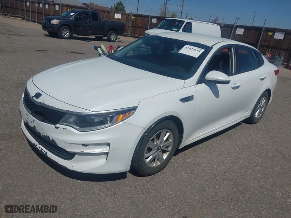 2016 Kia Optima LX with VIN 5XXGT4L37GG043391, listed as a IAAI auction lot 42029630 with 108,511 mi miles. Bid and sale history available at carsss.com. Image 17.