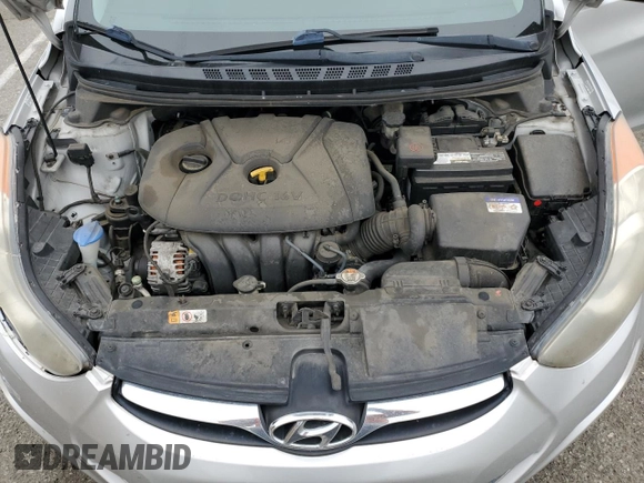 2013 Hyundai Elantra GLS z VIN KMHDH4AE0DU019346, wystawiony jako Copart lot #50828415 z przebiegiem 121 897 mil mil oraz Szkoda całkowita • Salvage title. Historia ofert i sprzedaży dostępna na DreamBid. Obrazek 11.