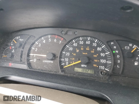 2000 Toyota Tundra SR5 with VIN 5TBRT3415YS027876, listed as a Copart auction lot 51021135 with 189,279 mi miles and Salvage Title. Bid and sale history available at DreamBid. Image 9.