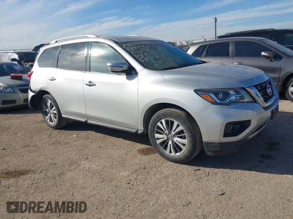 2019 Nissan Pathfinder S with VIN 5N1DR2MN7KC634430, listed as a IAAI auction lot 41289863 with 131,654 mi miles and . Bid and sale history available at DreamBid. Image 1.
