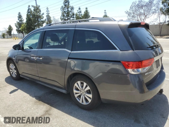2014 Honda Odyssey EX-L with VIN 5FNRL5H62EB021297, listed as a Copart auction lot 57177375 with 206,641 mi miles and Clean title. Bid and sale history available at DreamBid. Image 2.