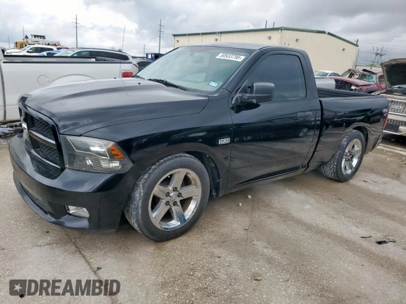 2012 Ram 1500 Express with VIN 3C6JD6AT3CG273090, listed as a Copart auction lot 50933795 with 118,470 mi miles and Clean title. Bid and sale history available at DreamBid. Image 1.