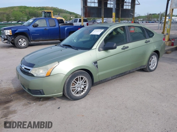2008 Ford Focus SE with VIN 1FAHP35N58W116555, listed as a IAAI auction lot 42160091 with 162,592 mi miles. Bid and sale history available at carsss.com. Image 2.