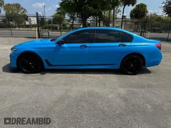 2017 BMW 7 Series 750i with VIN WBA7F0C34HGM22159, listed as a Copart auction lot 50847125 with 79,952 mi miles and Salvage title. Bid and sale history available at DreamBid. Image 12.
