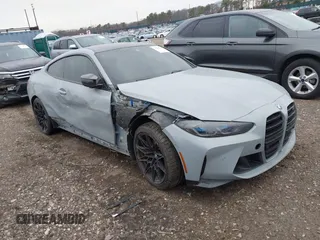 2024 BMW M4 Competition with VIN WBS33AZ0XRCN40456, listed as a IAAI auction lot 41269525 with 19,332 mi miles. Bid and sale history available at carsss.com. Image 1.