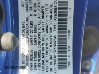 2019 Honda Civic Si with VIN 2HGFC1E52KH702946, listed as a Copart auction lot 53939675 with 64,623 mi miles and Salvage Title. Bid and sale history available at DreamBid. Image 12.