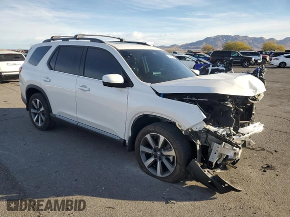 2023 Honda Pilot Elite with VIN 5FNYG1H80PB043716, listed as a Copart auction lot 86842774 with 16,823 mi miles and Salvage Title. Bid and sale history available at carsss.com. Image 4.